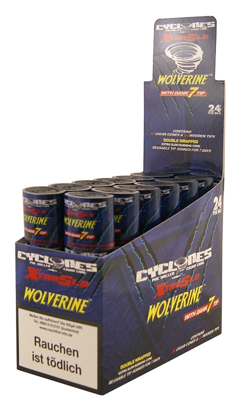 Cyclones Wolverine X-TRA Slow mit Holzfilter 2er Pack Detail